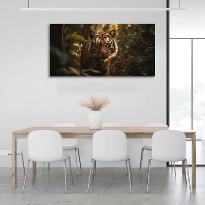 Tiger in the jungle Canvas Wall Art Print