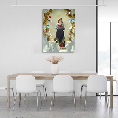 Canvas Wall Art Print Virgin Mary in social networks