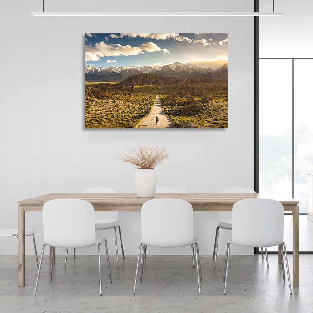 Canvas Wall Art Print Road to the Alabama hills