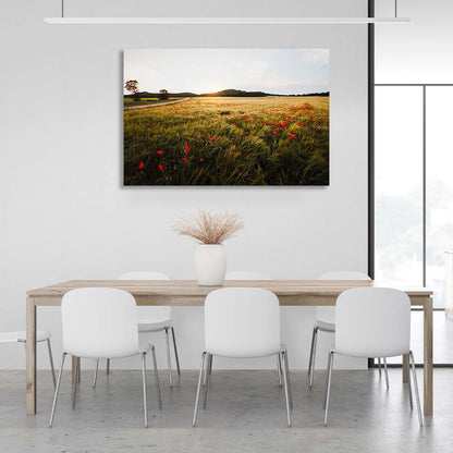 Canvas Wall Art Print Poppy Field