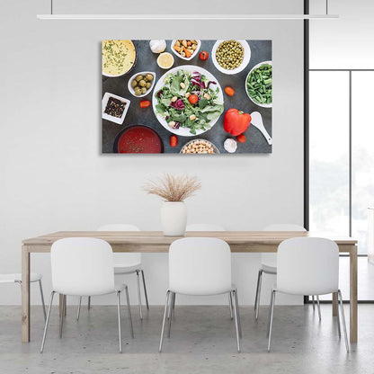 Canvas Wall Art Print For Kitchen Complex Dinner