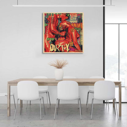 Pop Art Dirty Canvas Wall Art Print