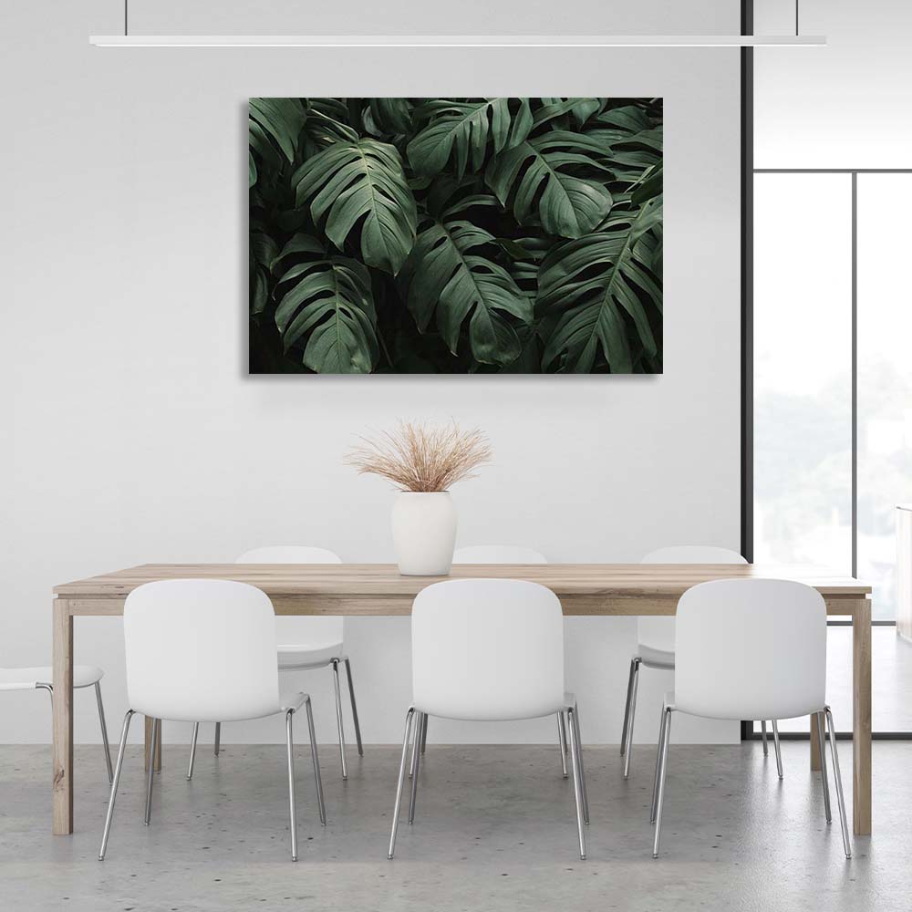 Canvas Wall Art Print Monstera Leaves