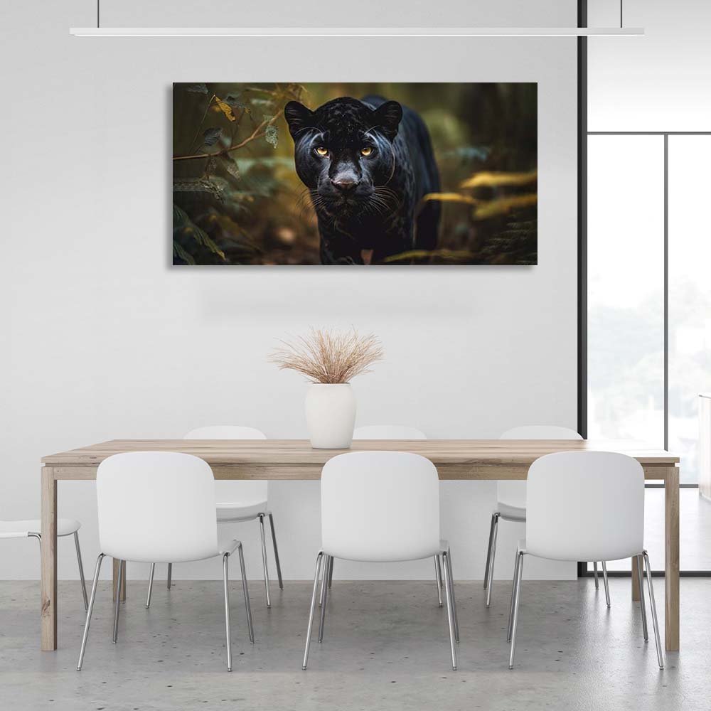 Canvas Wall Art Print Black Jaguar