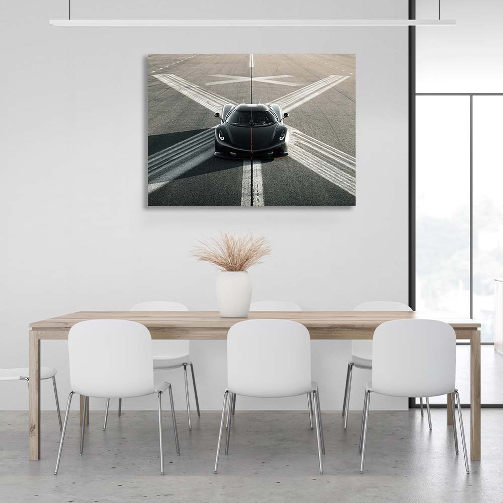 Canvas Wall Art Print Car Koenigsegg Jesko Absolut Black