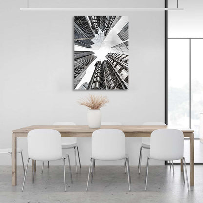 Tops of skyscrapers Canvas Wall Art Print