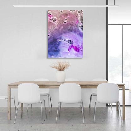 Abstraction Canvas Wall Art Print  Lilac splashes on water