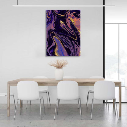 Abstraction Canvas Wall Art Print Purple and lilac