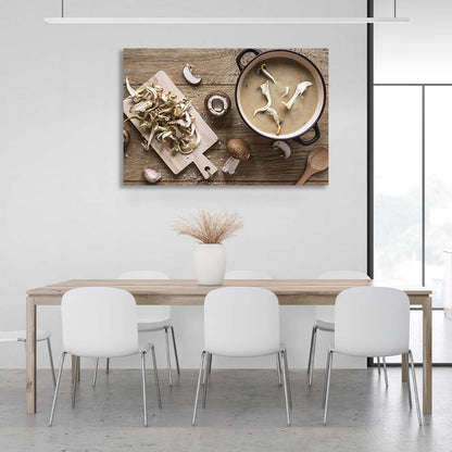 Canvas Wall Art Print For Kitchen Mushroom cream soup