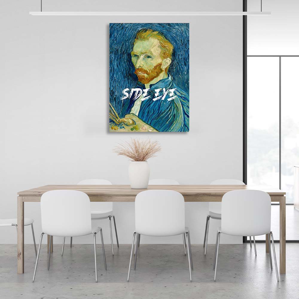 Canvas Wall Art Print Self-Portrait by Van Gogh. Side eye