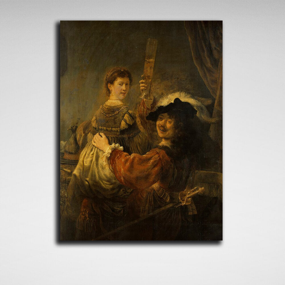 Reproduction The Prodigal Son in the Tavern Rembrandt Reproduction Canvas Wall Art Print