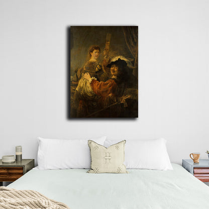 Reproduction The Prodigal Son in the Tavern Rembrandt Reproduction Canvas Wall Art Print