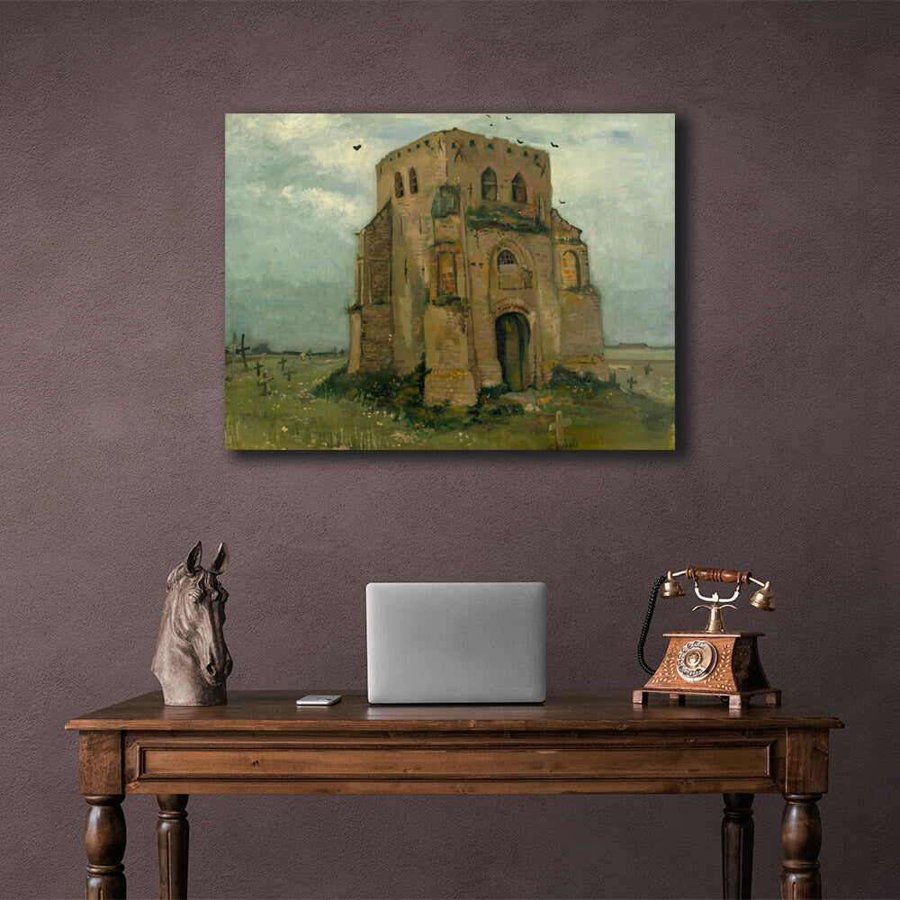 Reproduction The old church tower in Nuenen Van Gogh Reproduction Canvas Wall Art Print