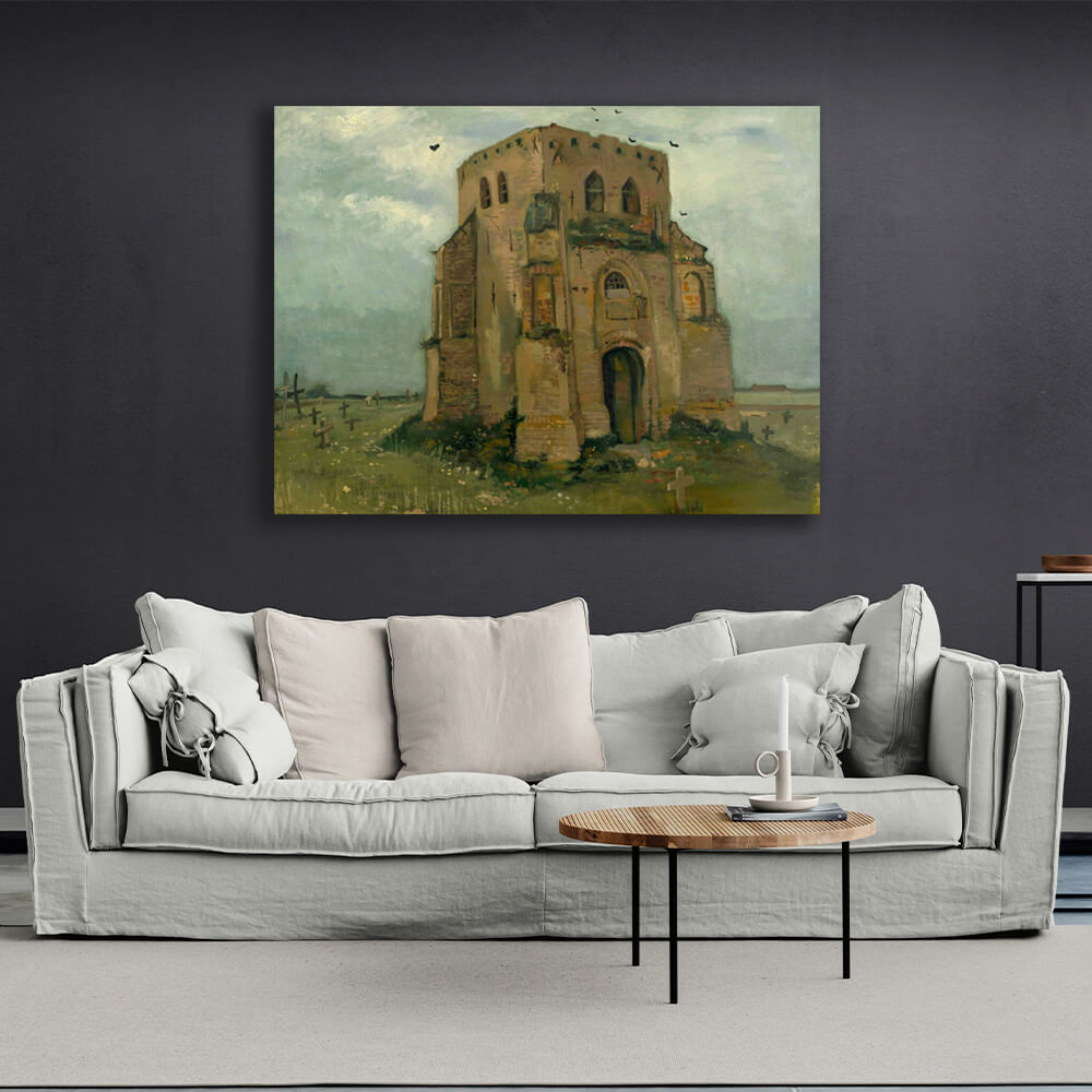 Reproduction The old church tower in Nuenen Van Gogh Reproduction Canvas Wall Art Print