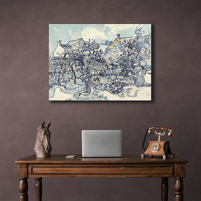 Reproduction An old vineyard and a peasant woman Van Gogh Reproduction Canvas Wall Art Print