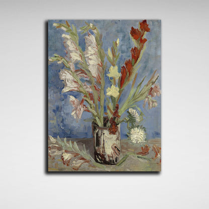 Reproduction Van Gogh gladiolus vase Reproduction Canvas Wall Art Print