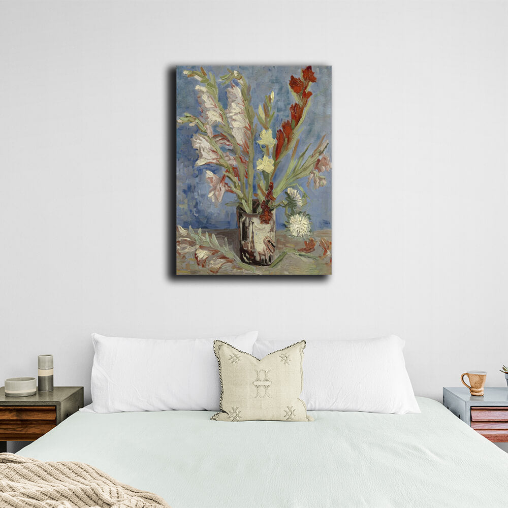 Reproduction Van Gogh gladiolus vase Reproduction Canvas Wall Art Print