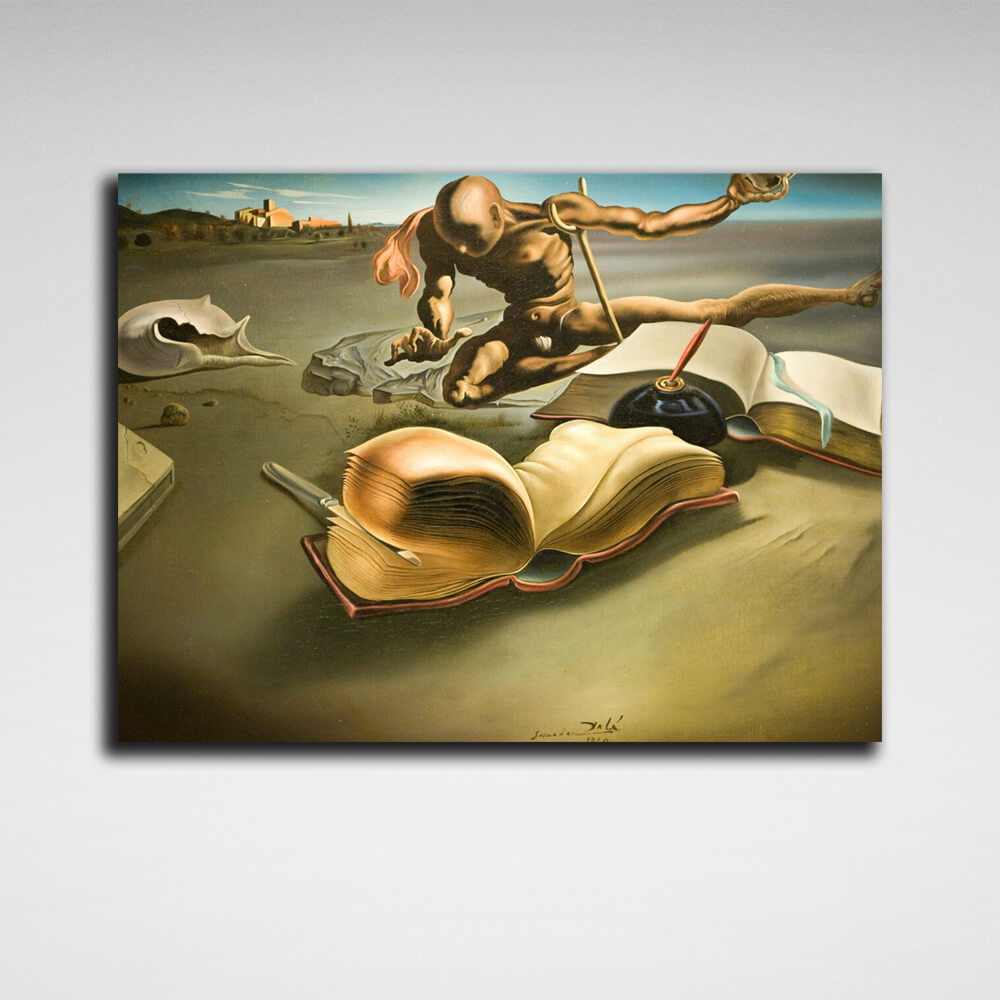 Reproduction The transformation of a book into a book by Salvador Dali Reproduction Canvas Wall Art Print