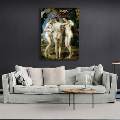 Reproduction The Three Graces by Raphael Santi Reproduction Canvas Wall Art Print