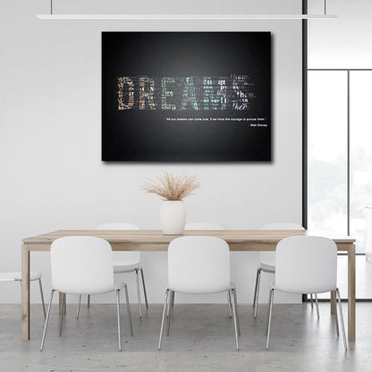 For Dream Motivation Motivational Canvas Wall Art Print