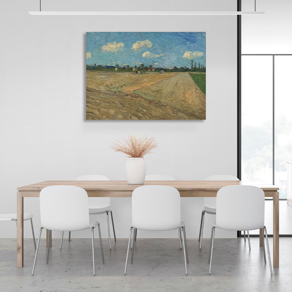 Reproduction Plowed field Reproduction Canvas Wall Art Print