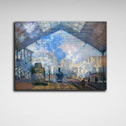 Reproduction Saint-Lazare Station Reproduction Canvas Wall Art Print