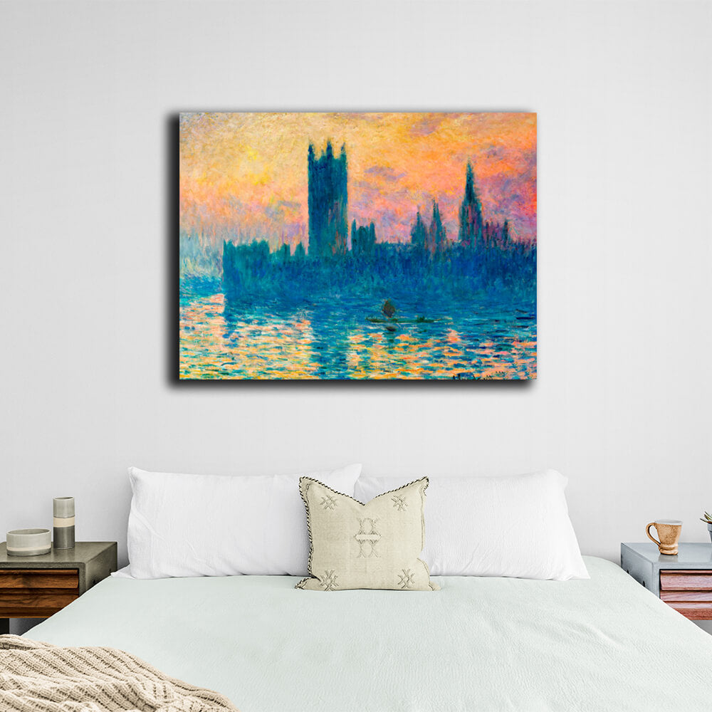 Reproduction London. Parliament Reproduction Canvas Wall Art Print