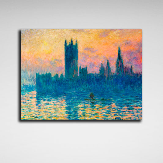 Reproduction London. Parliament Reproduction Canvas Wall Art Print