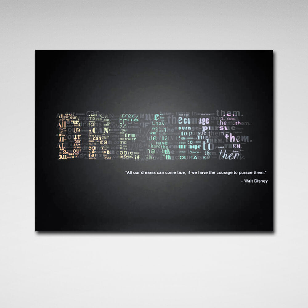 For Dream Motivation Motivational Canvas Wall Art Print