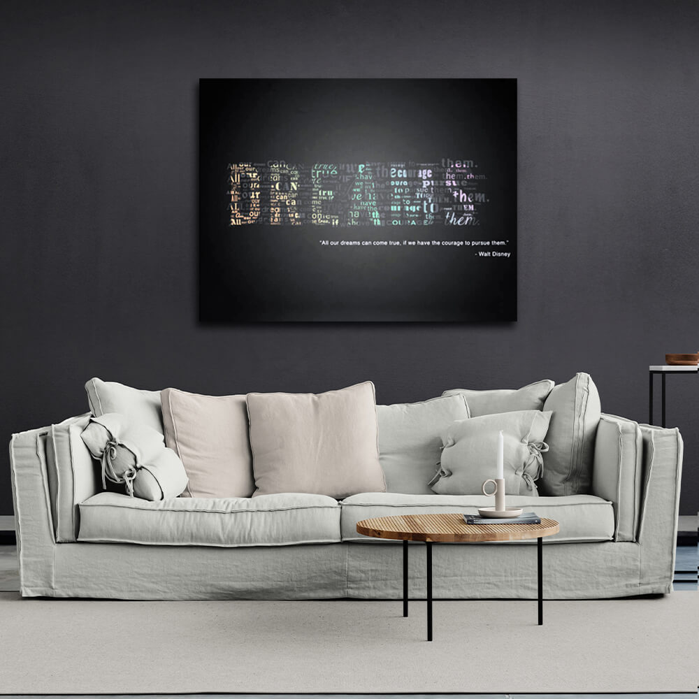 For Dream Motivation Motivational Canvas Wall Art Print