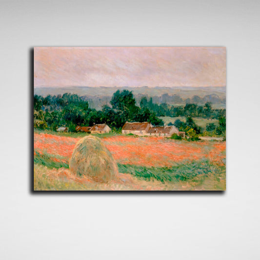 Reproduction Haystack in Giverny Reproduction Canvas Wall Art Print