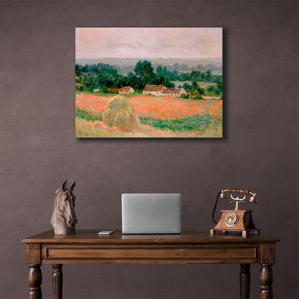 Reproduction Haystack in Giverny Reproduction Canvas Wall Art Print