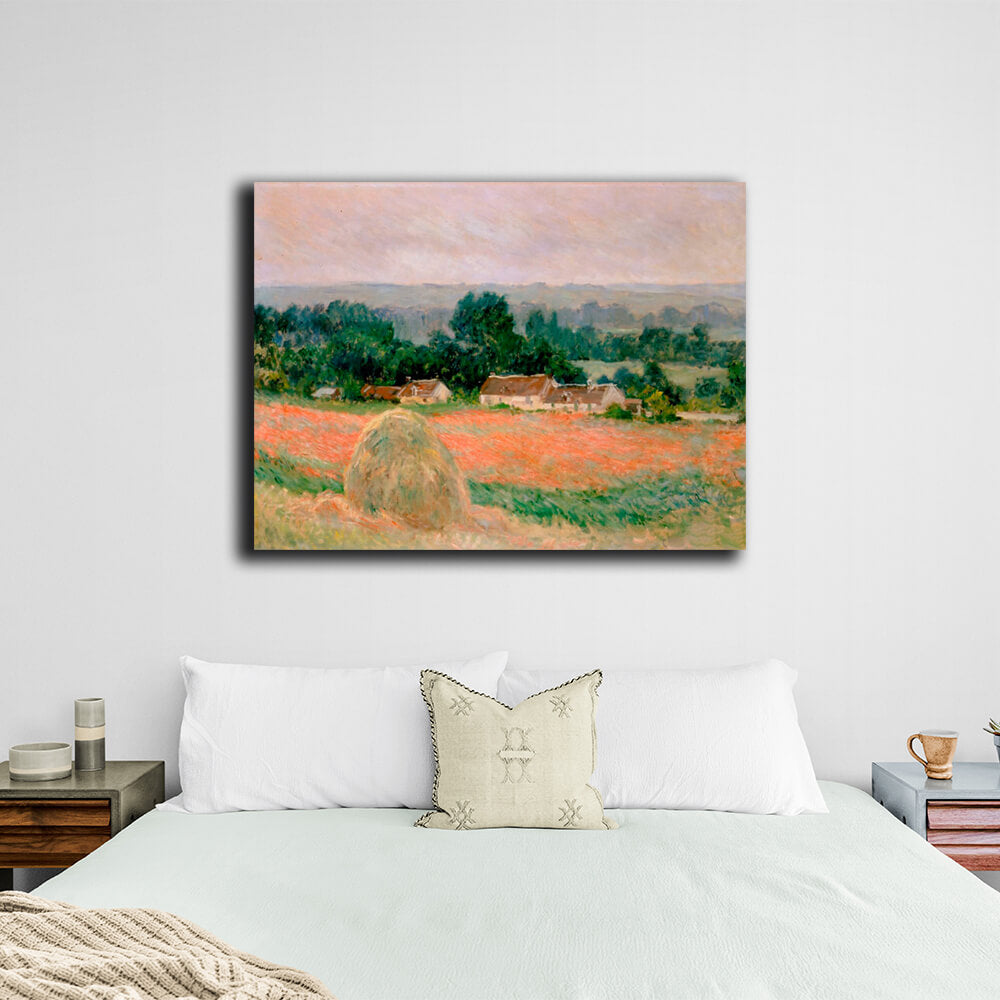 Reproduction Haystack in Giverny Reproduction Canvas Wall Art Print