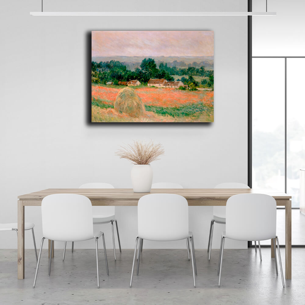 Reproduction Haystack in Giverny Reproduction Canvas Wall Art Print