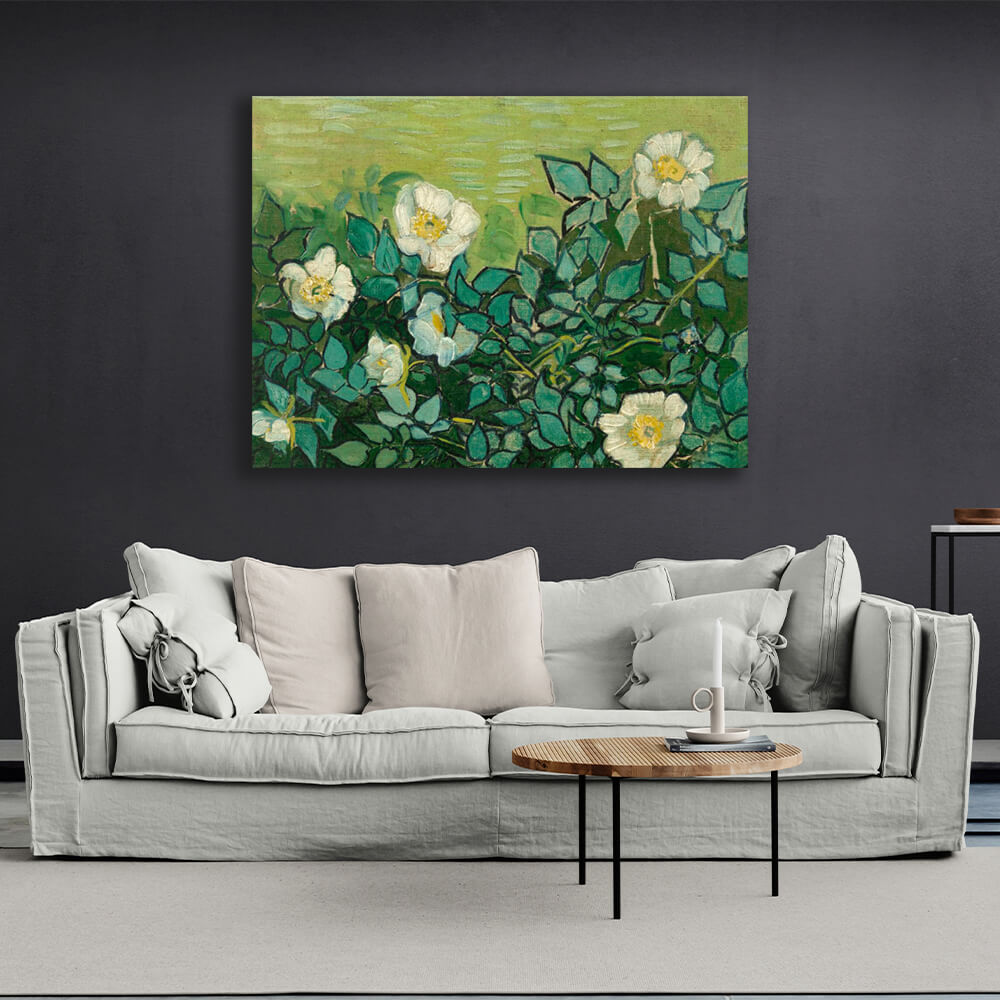 Reproduction Wild roses Reproduction Canvas Wall Art Print