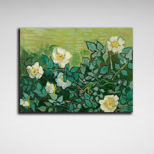 Reproduction Wild roses Reproduction Canvas Wall Art Print