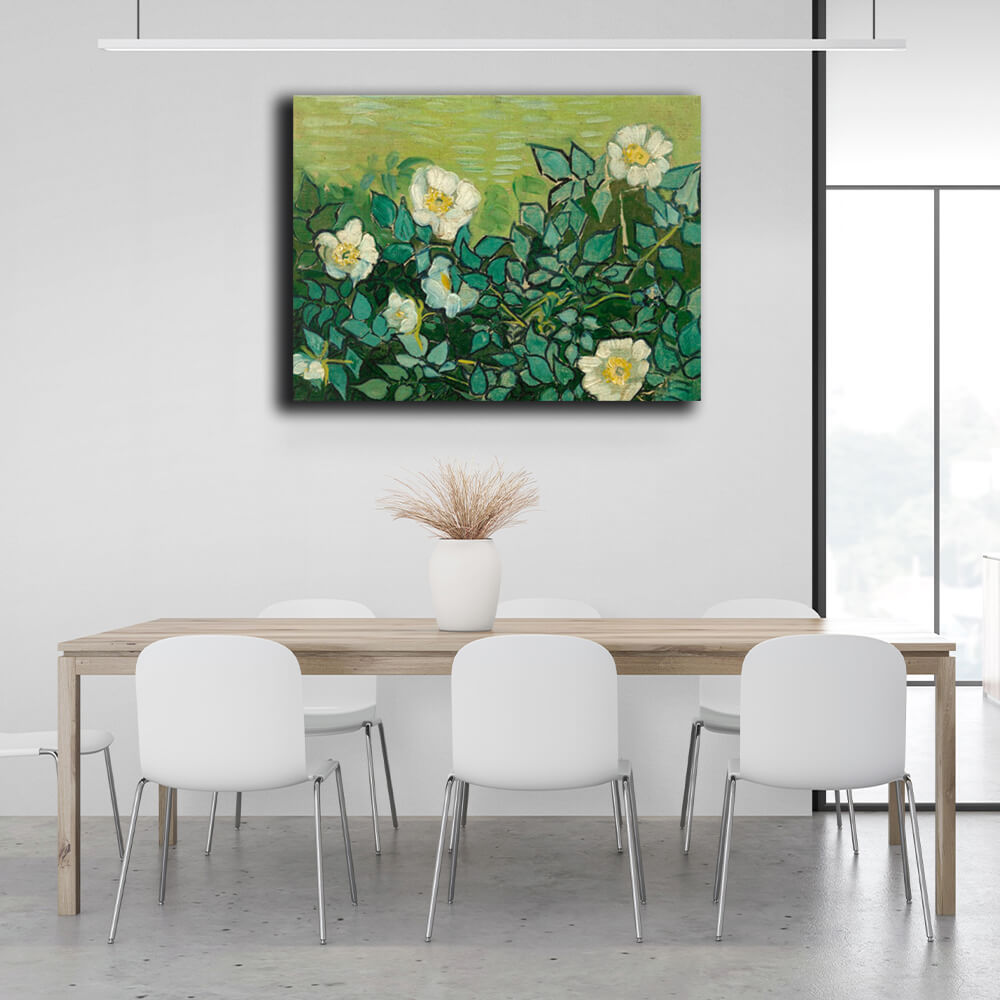 Reproduction Wild roses Reproduction Canvas Wall Art Print