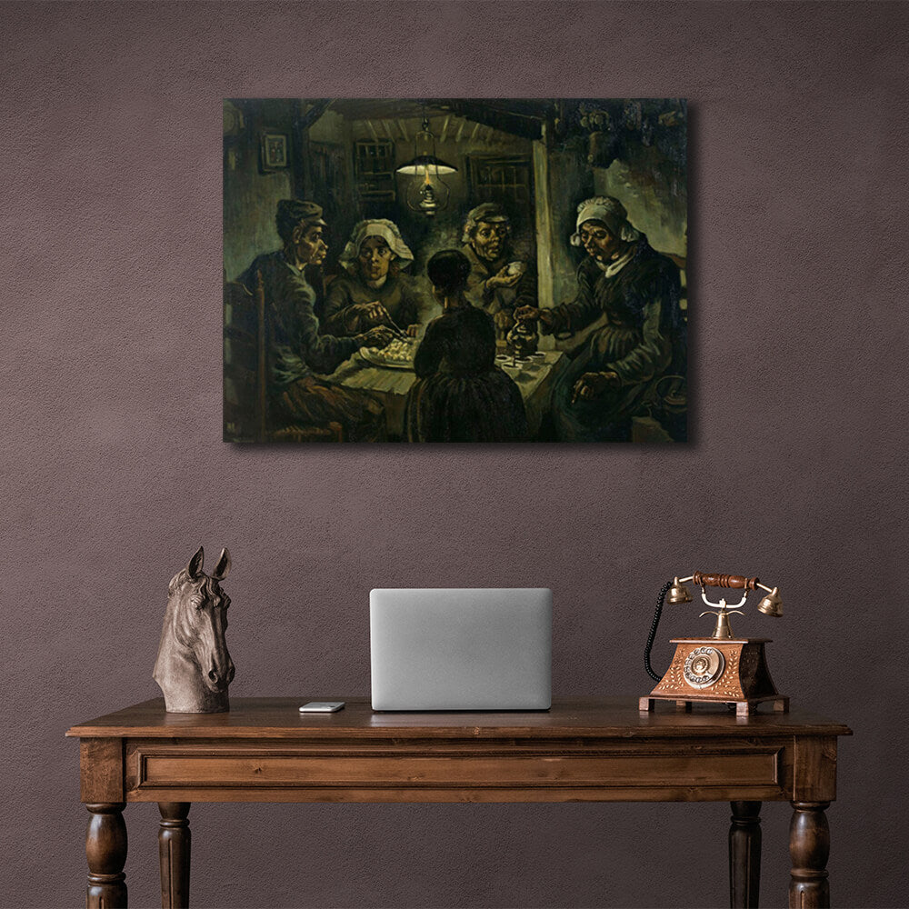 Reproduction Potato eaters Reproduction Canvas Wall Art Print