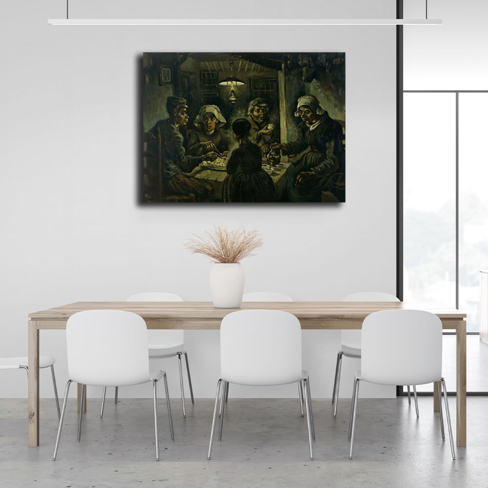 Reproduction Potato eaters Reproduction Canvas Wall Art Print