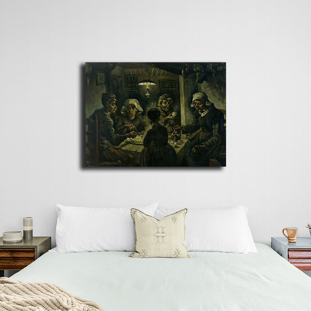 Reproduction Potato eaters Reproduction Canvas Wall Art Print