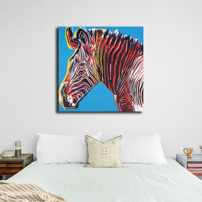 Reproduction Zebra Pop Art Reproduction Canvas Wall Art Print