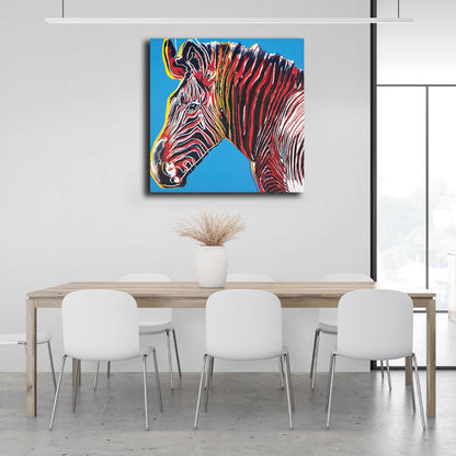 Reproduction Zebra Pop Art Reproduction Canvas Wall Art Print