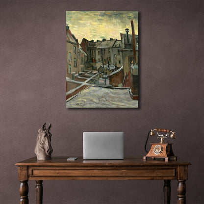 Reproduction The backyards of old houses in Antwerp Reproduction Canvas Wall Art Print