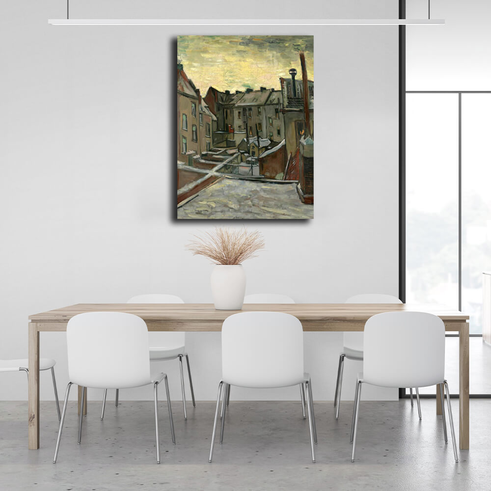 Reproduction The backyards of old houses in Antwerp Reproduction Canvas Wall Art Print