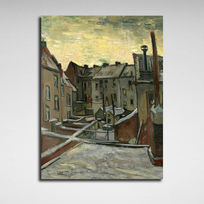 Reproduction The backyards of old houses in Antwerp Reproduction Canvas Wall Art Print