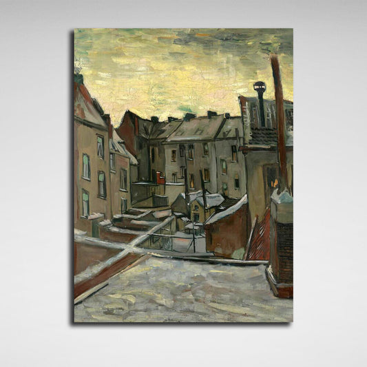 Reproduction The backyards of old houses in Antwerp Reproduction Canvas Wall Art Print