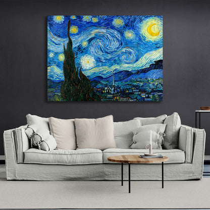 Reproduction Starry nighte Reproduction Canvas Wall Art Print