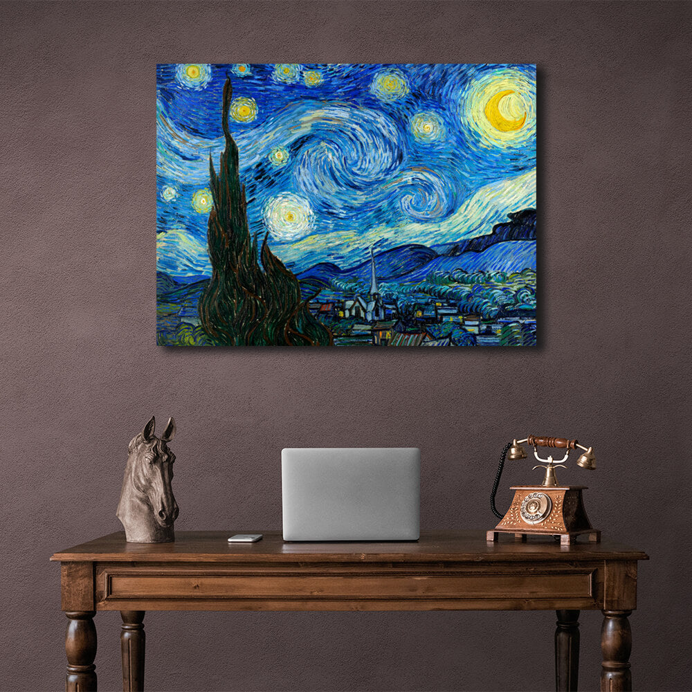 Reproduction Starry nighte Reproduction Canvas Wall Art Print