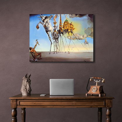 Reproduction The temptation of a saint Reproduction Canvas Wall Art Print