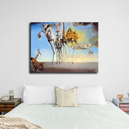 Reproduction The temptation of a saint Reproduction Canvas Wall Art Print